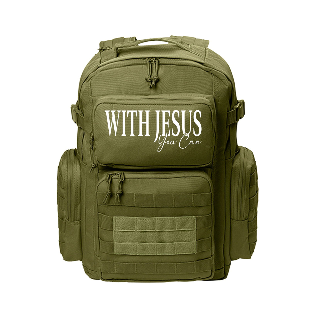 With Jesus You Can Christian Backpack - ClaimedbyGodDesigns