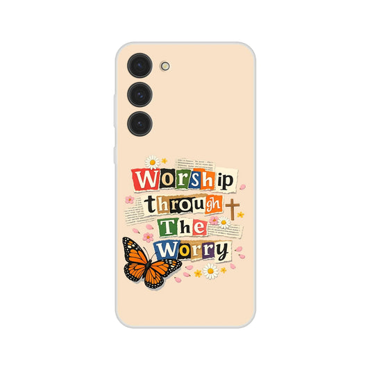 Worship Through The Wait Christian Flexi Phonecase for Samsung - ClaimedbyGodDesigns