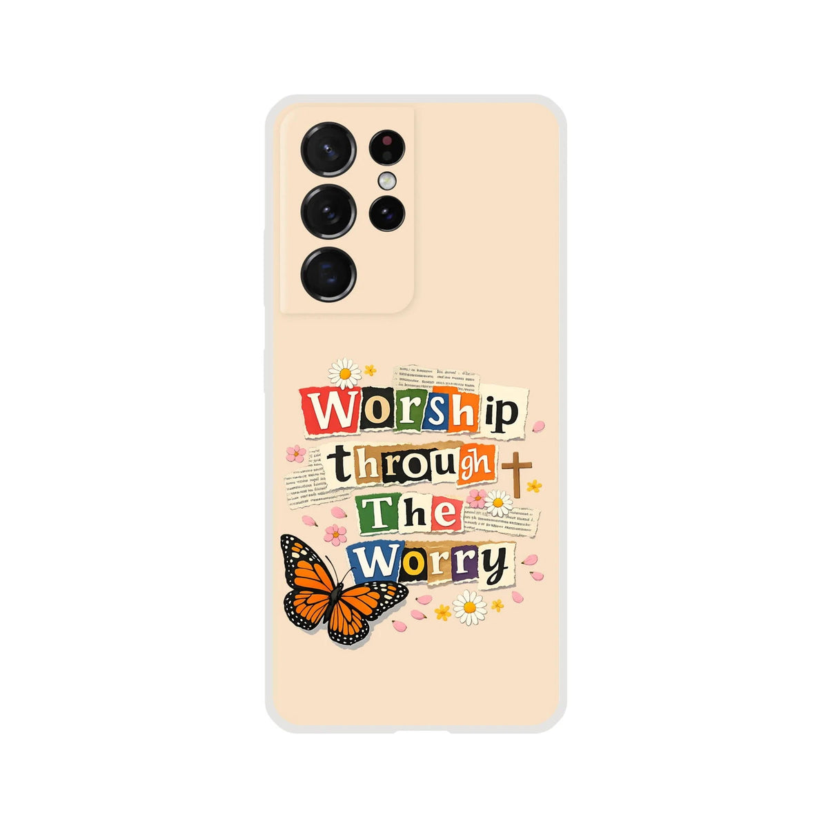 Worship Through The Wait Christian Flexi Phonecase for Samsung - ClaimedbyGodDesigns