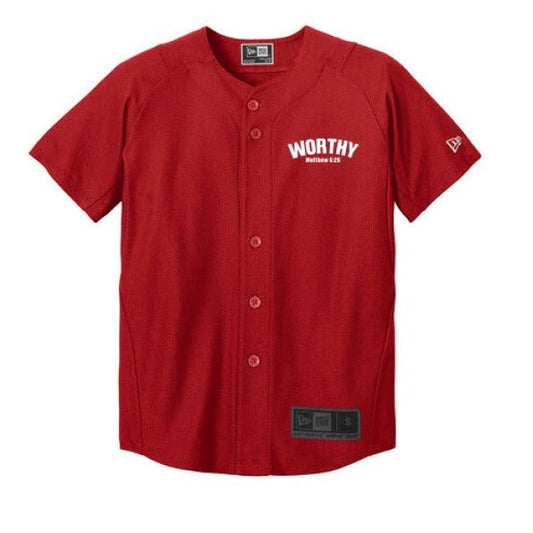 Worthy Youth Christian Full-button Jersey - ClaimedbyGodDesigns