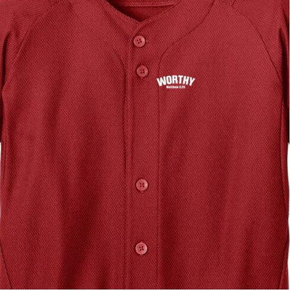 Worthy Youth Christian Full-button Jersey - ClaimedbyGodDesigns