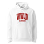 WwJD Unisex Christian essential organic hooded sweatshirt - ClaimedbyGodDesigns