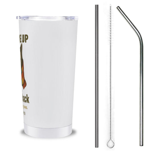 Wake Me Up When He Is Here Funny Christian Tumbler 18oz - ClaimedbyGodDesigns