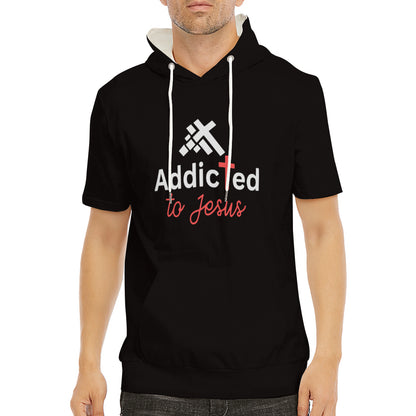 More Of Him Men's Christian Gym Hooded T-shirt