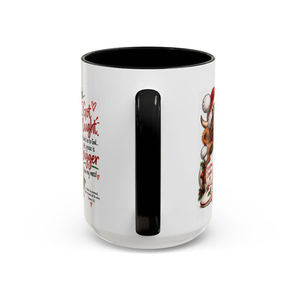 Yes… I Got Caught. His Grace Is Bigger Than My Mess! Christmas Cow Mug - Claimed by God Designs