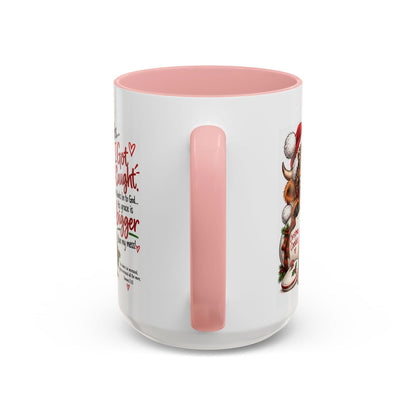 Yes… I Got Caught. His Grace Is Bigger Than My Mess! Christmas Cow Mug - Claimed by God Designs