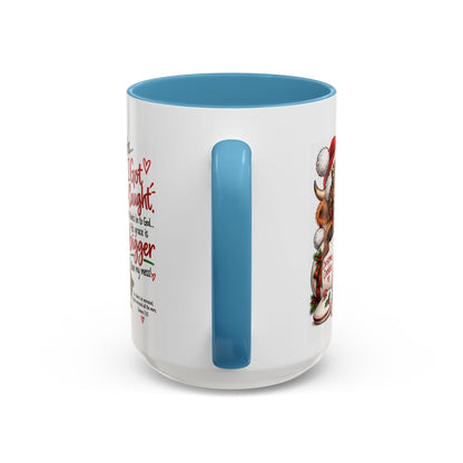 Yes… I Got Caught. His Grace Is Bigger Than My Mess! Christmas Cow Mug - Claimed by God Designs