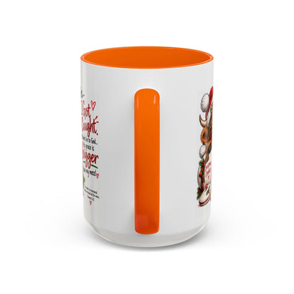 Yes… I Got Caught. His Grace Is Bigger Than My Mess! Christmas Cow Mug - Claimed by God Designs