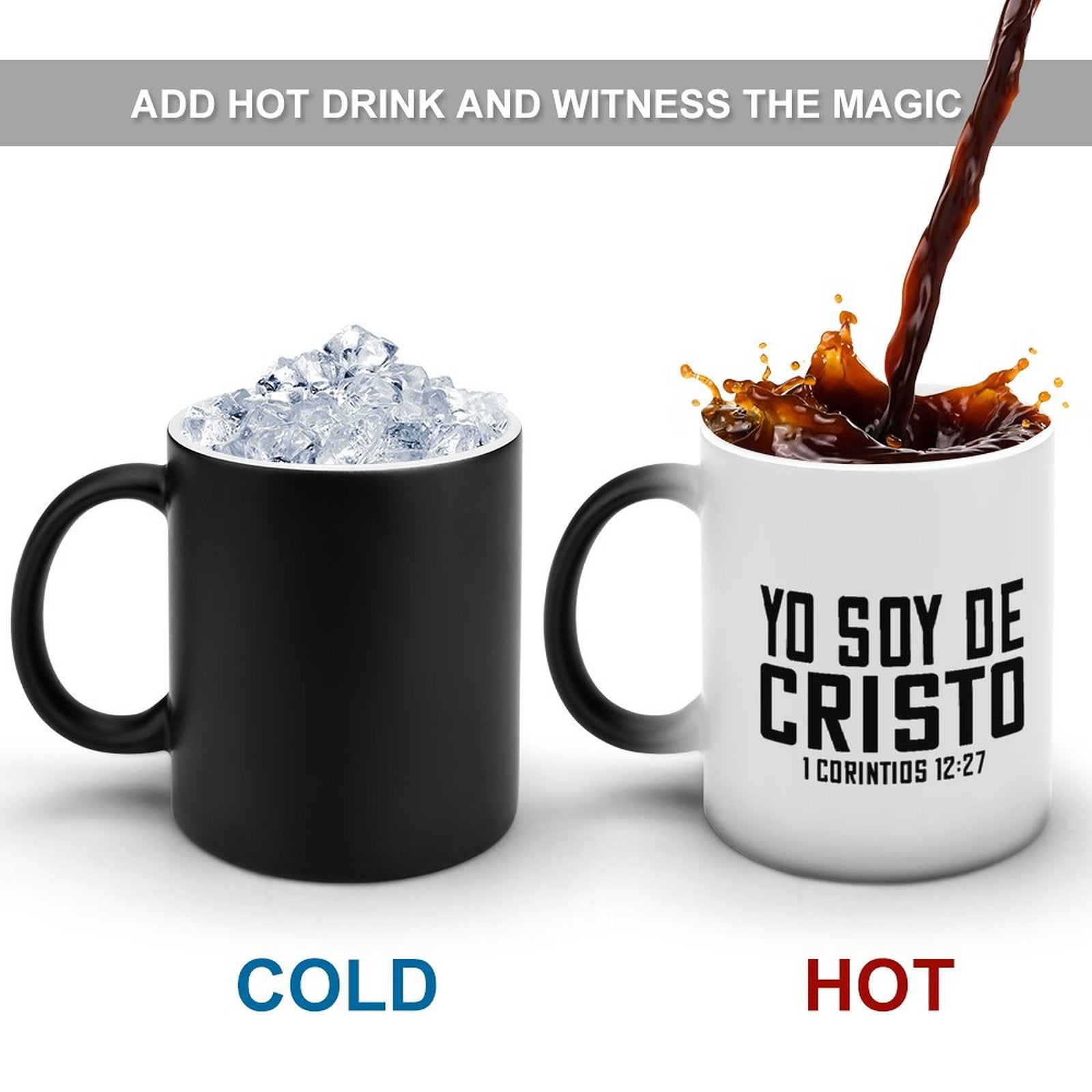 Yo Soy De Cristo Spanish Christian Color Changing Mug - ClaimedbyGodDesigns