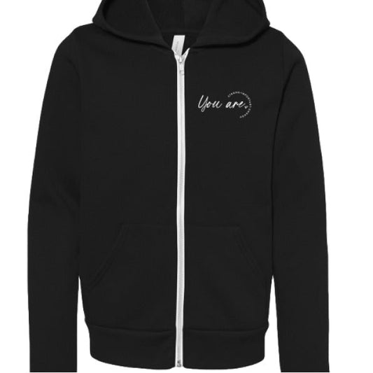 You Are Created With A Purpose Youth Christian Full - Zip Hooded Sweatshirt - ClaimedbyGodDesigns