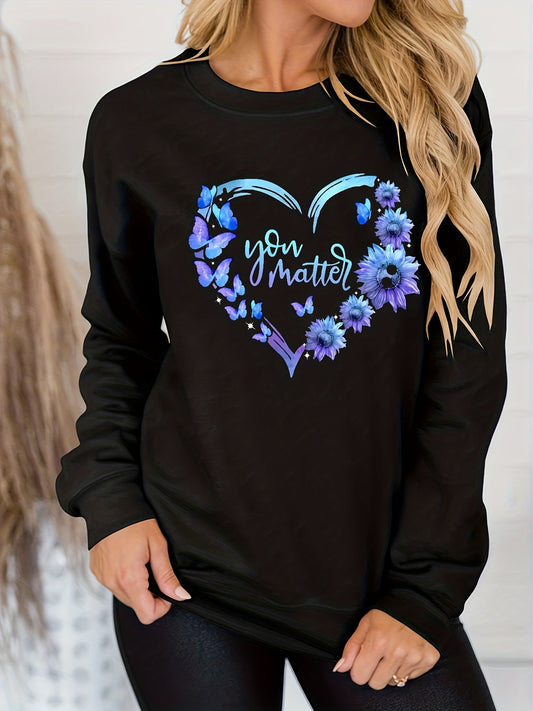 You Matter Plus Size Women's Christian Pullover Sweatshirt - ClaimedbyGodDesigns