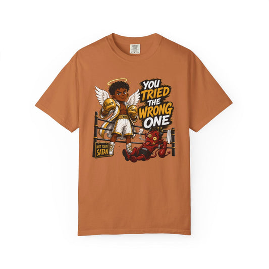You Tried The Wrong One Boxing Angel T-Shirt - ClaimedbyGodDesigns