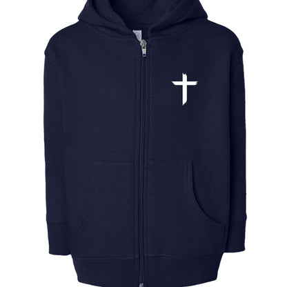 You Were Worth It Signed Jesus Toddler Christian Full-Zip Hooded Sweatshirt - ClaimedbyGodDesigns