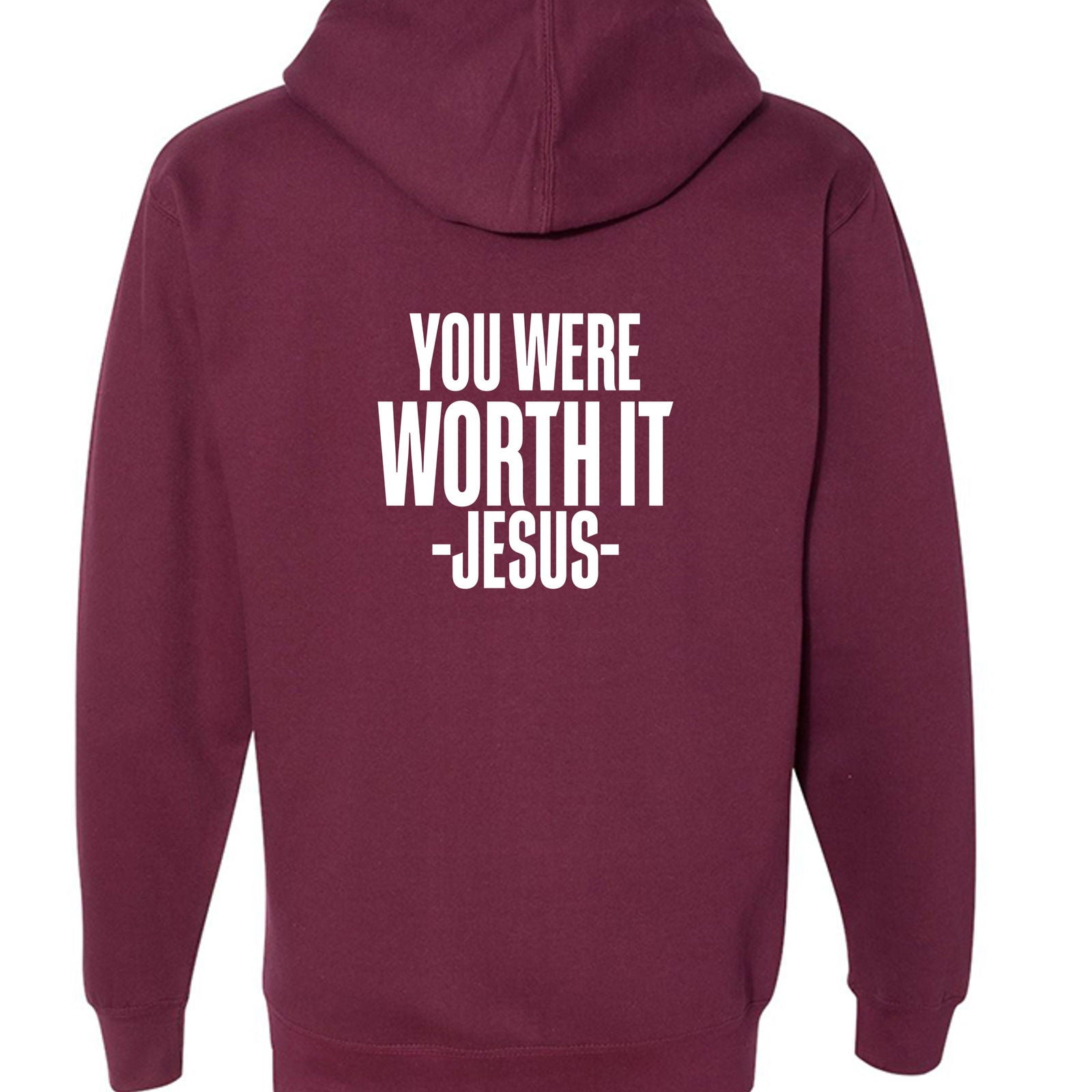 You Were Worth It Signed Jesus Unisex Full-zip Hooded Sweatshirt - ClaimedbyGodDesigns