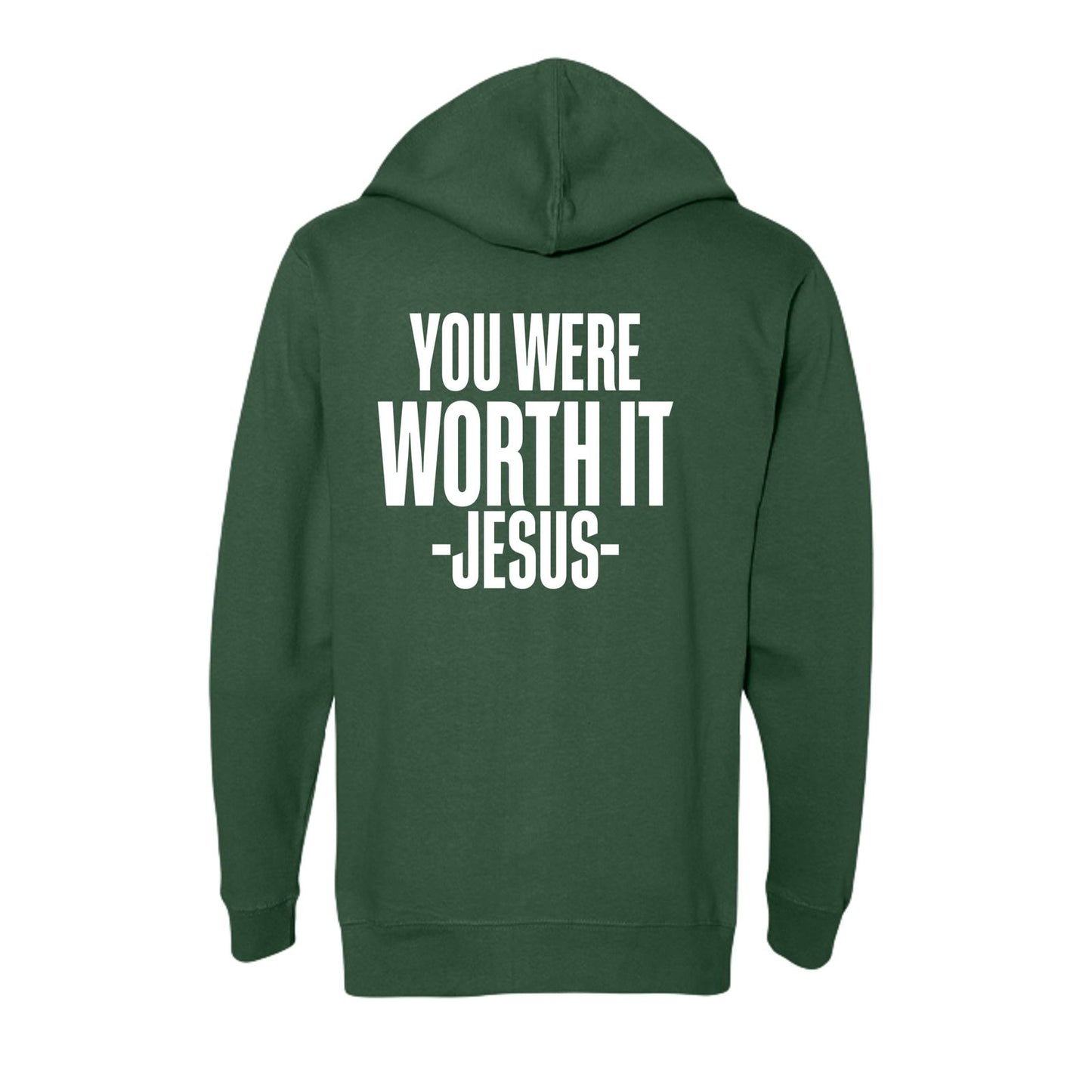You Were Worth It Signed Jesus Unisex Full-zip Hooded Sweatshirt - ClaimedbyGodDesigns