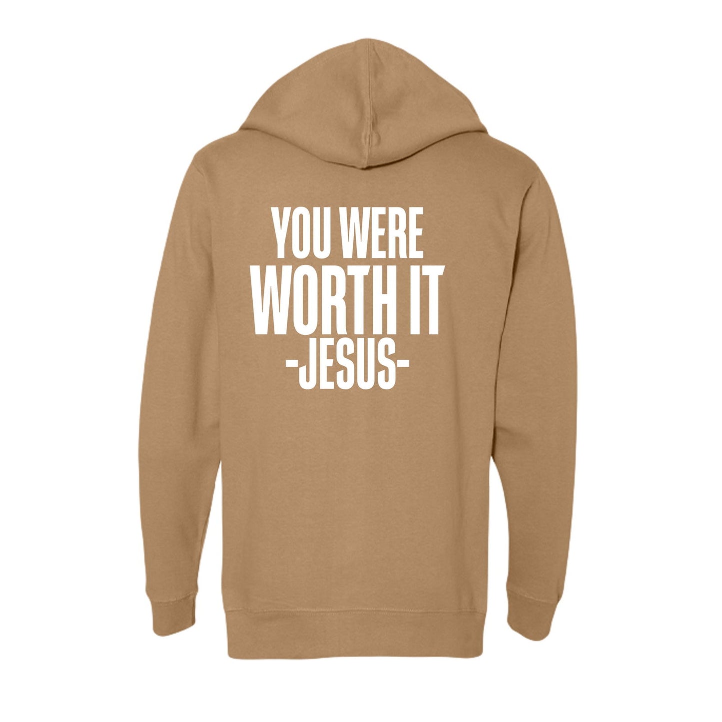 You Were Worth It Signed Jesus Unisex Full-zip Hooded Sweatshirt - ClaimedbyGodDesigns
