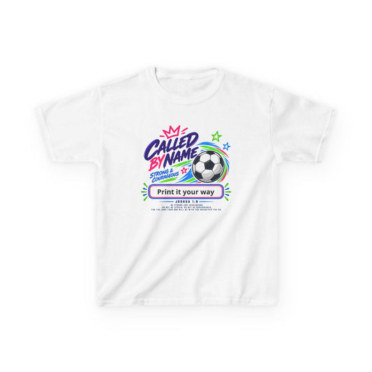 Youth Soccer T-Shirt — "Called By Name" Graphic Tee - Claimed by God Designs