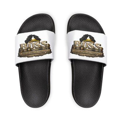 Youth 'Boss' Adjustable Strap Slide Christian Sandals - ClaimedbyGodDesigns