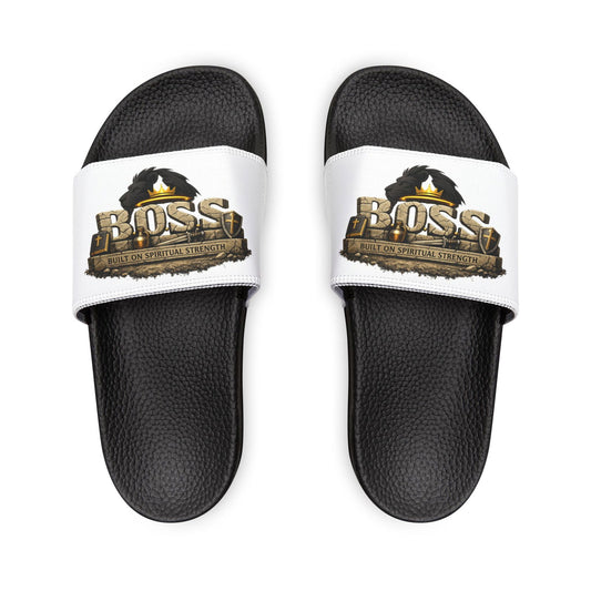 Youth 'Boss' Adjustable Strap Slide Christian Sandals - ClaimedbyGodDesigns
