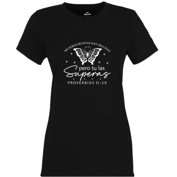 Mujeres Buenas Hay Muchas, Pero Tú Las Superas Women's Spanish Christian T-shirt - ClaimedbyGodDesigns