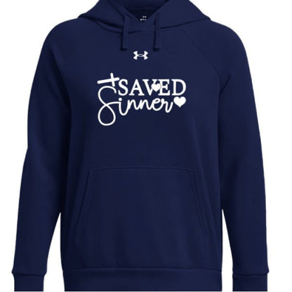 Saved Sinner Women's Christian Pullover Hooded Sweatshirt - ClaimedbyGodDesigns