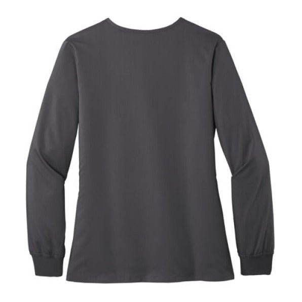 He Did It Women’s Christian Premiere Flex Full - Zip Scrub Jacket – Comfortable, Stylish, and Flexible Workwear - ClaimedbyGodDesigns