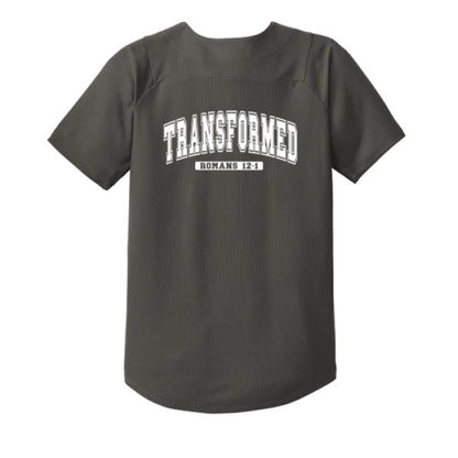Transformed Youth Christian Full - button Jersey - ClaimedbyGodDesigns