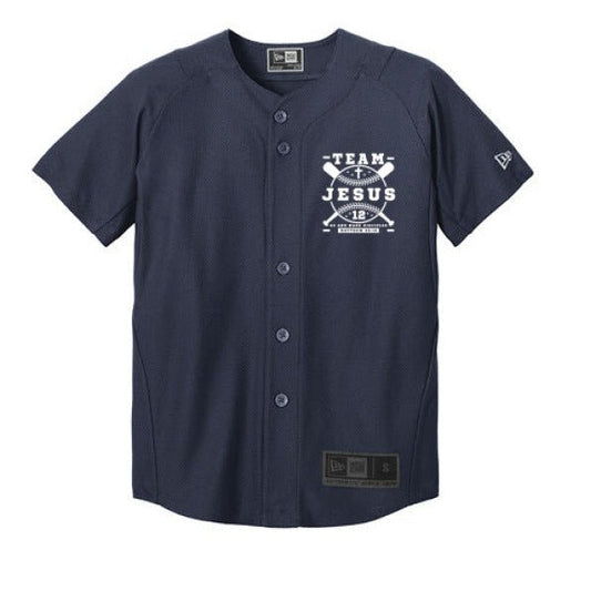 Team Him Baseball Youth Christian Full - button Jersey - ClaimedbyGodDesigns