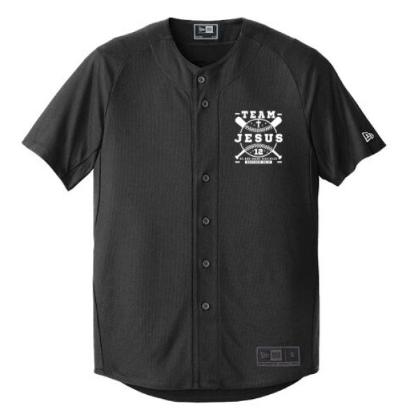 Team Him Baseball Men's Christian Full - button Jersey - ClaimedbyGodDesigns