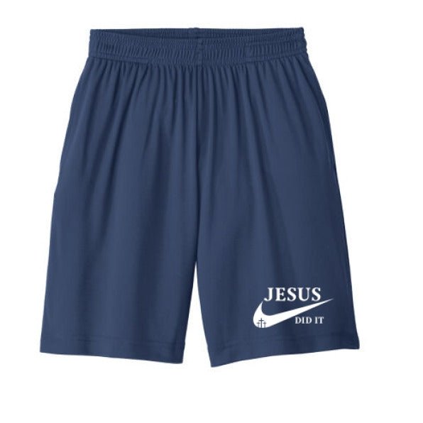 He Did It Youth Christian Basketball Shorts - ClaimedbyGodDesigns