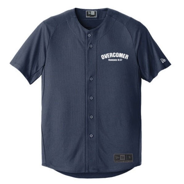 Overcomer Men's Christian Full - button Jersey - ClaimedbyGodDesigns