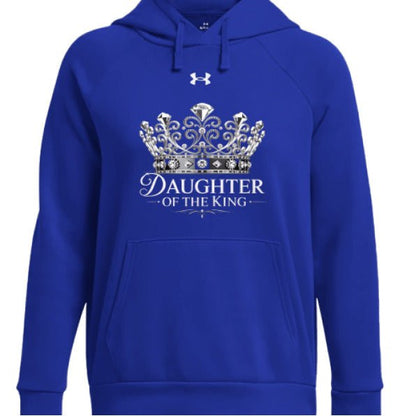 Daughter Of The King Women's Christian Pullover Fleece Hooded Sweatshirt - ClaimedbyGodDesigns