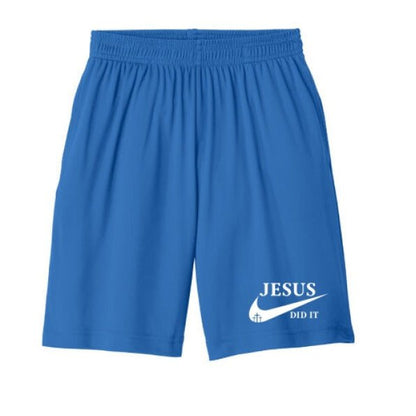 He Did It Youth Christian Basketball Shorts - ClaimedbyGodDesigns