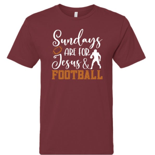 Sundays Are For Him and Football Youth Christian Jersey T-shirt - ClaimedbyGodDesigns