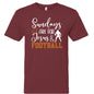 Sundays Are For Him and Football Youth Christian Jersey T-shirt - ClaimedbyGodDesigns
