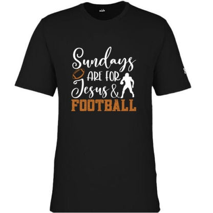 Sundays Are For Him and Football Men's Christian T-shirt - ClaimedbyGodDesigns