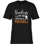Sundays Are For Him and Football Men's Christian T-shirt - ClaimedbyGodDesigns