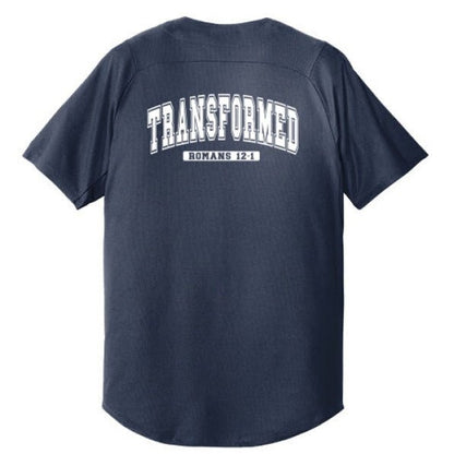 Transformed Men's Christian Full - Button Jersey - ClaimedbyGodDesigns