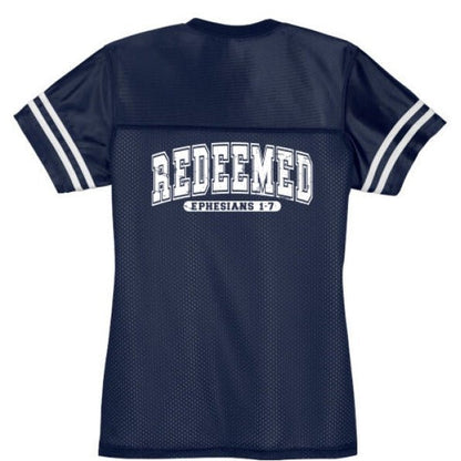 Redeemed Women's Christian Jersey - ClaimedbyGodDesigns