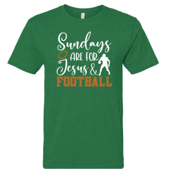 Sundays Are For Him and Football Youth Christian Jersey T-shirt - ClaimedbyGodDesigns