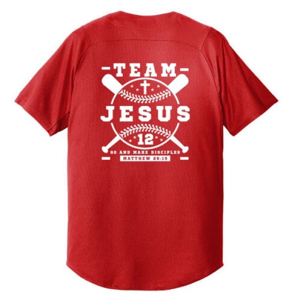 Team Him Baseball Men's Christian Full - button Jersey - ClaimedbyGodDesigns