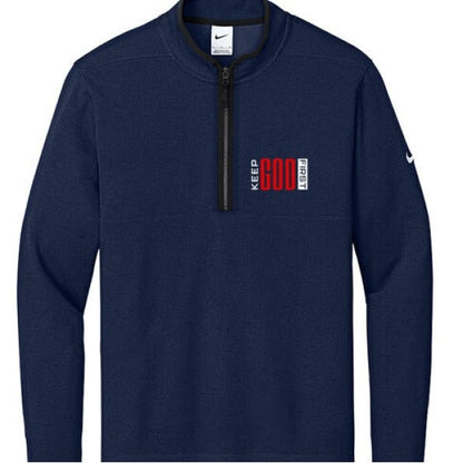 Keep Him First Men's Christian Half - zip Sweatshirt - ClaimedbyGodDesigns
