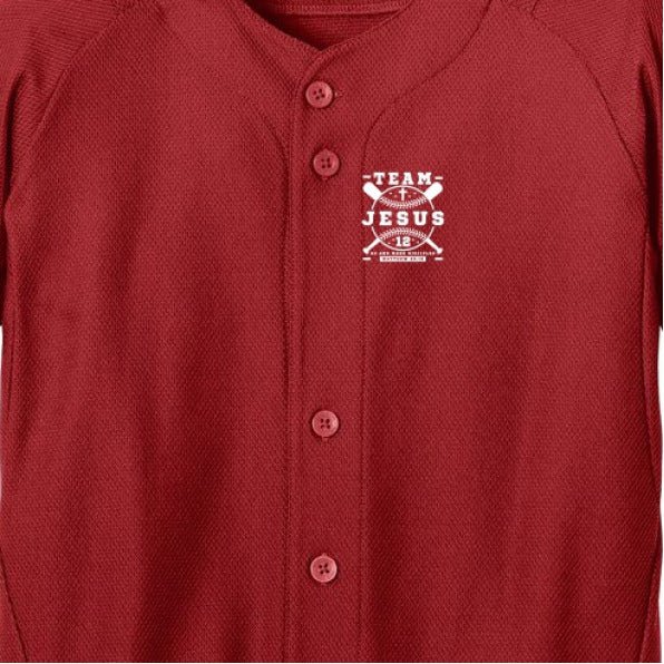 Team Him Baseball Youth Christian Full - button Jersey - ClaimedbyGodDesigns