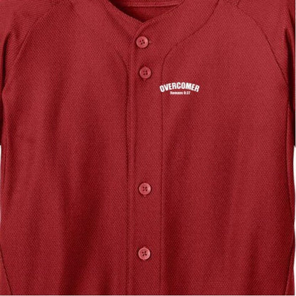 Overcomer Youth Christian Full - Button Jersey - ClaimedbyGodDesigns