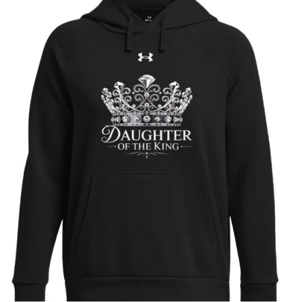Daughter Of The King Women's Christian Pullover Fleece Hooded Sweatshirt - ClaimedbyGodDesigns