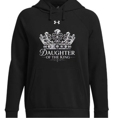 Daughter Of The King Women's Christian Pullover Fleece Hooded Sweatshirt - ClaimedbyGodDesigns