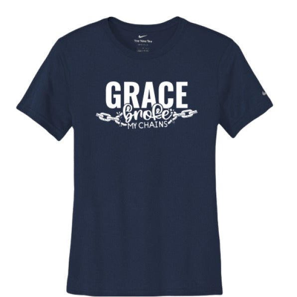Grace Broke My Chains Women's Christian T-shirt - ClaimedbyGodDesigns