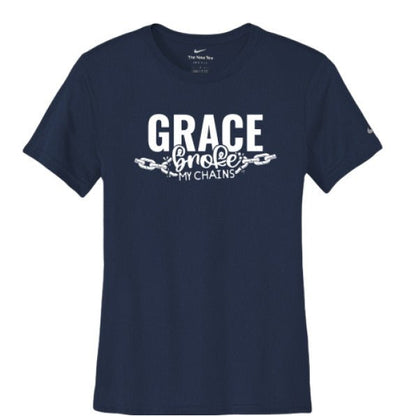 Grace Broke My Chains Women's Christian T-shirt - ClaimedbyGodDesigns