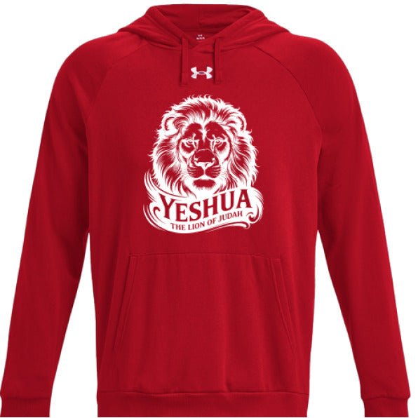 Yeshua Lion Of Judah Men's Christian Pullover Fleece Hooded Sweatshirt - ClaimedbyGodDesigns