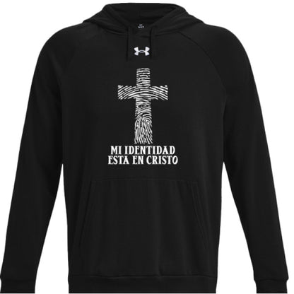 Mi Identidad Esta En Cristo Men's Spanish Christian Pullover Fleece Hooded Sweatshirt - ClaimedbyGodDesigns